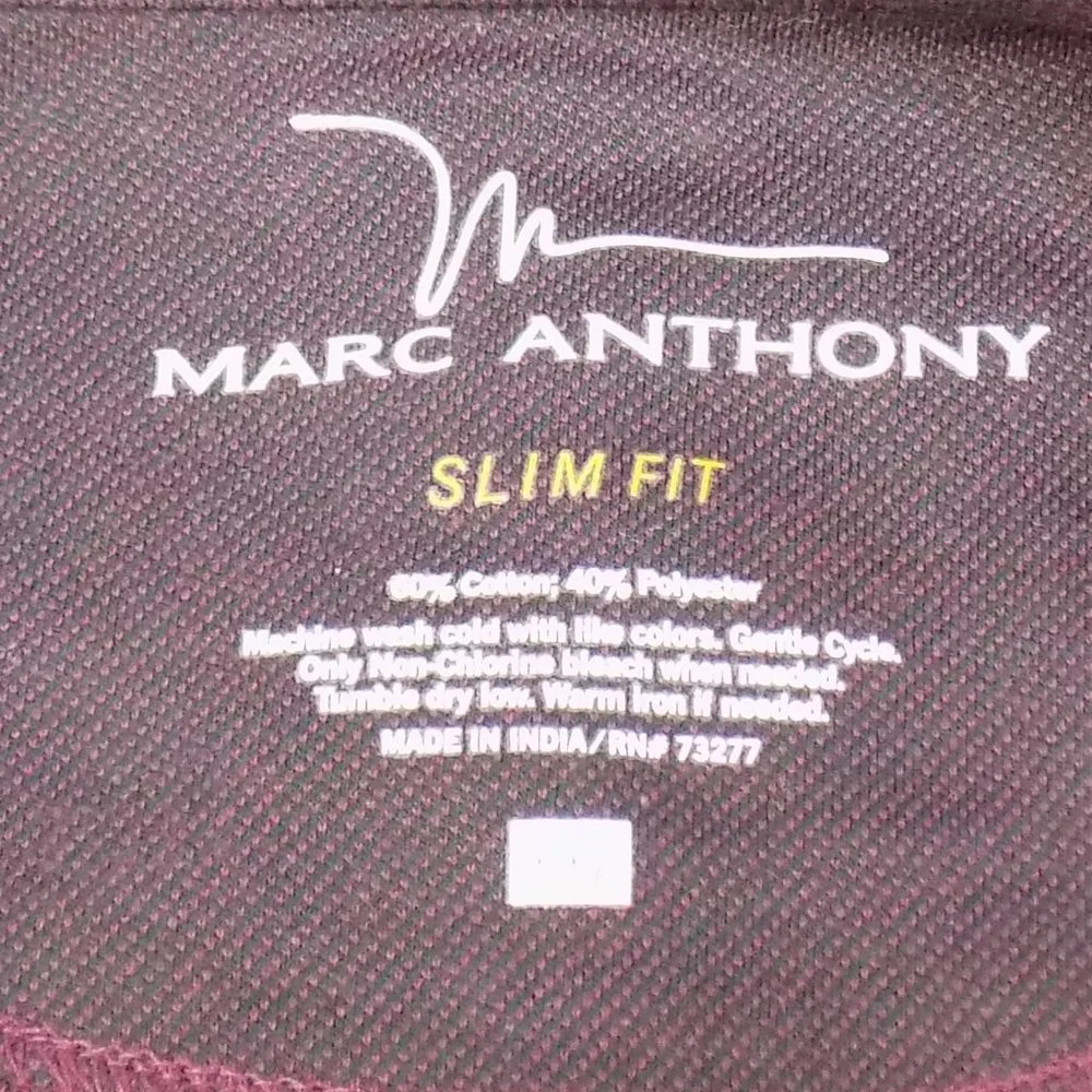 Marc Anthony Burgundy Long Sleeve Crew Neck Size XXL - Picture 4 of 5